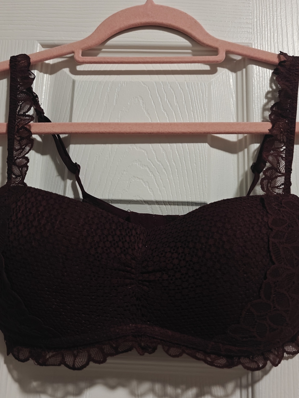 Aerie Lace Balconette Bra - Burgundy - Size Medium